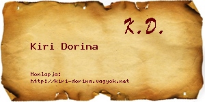Kiri Dorina névjegykártya